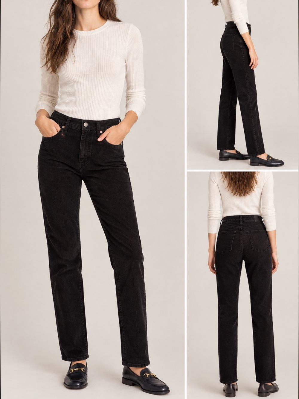Talbots Black Straight-Leg Jeans - High Rise